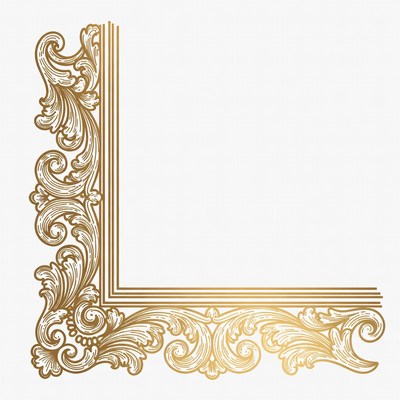 Gold Ornate Corner Border