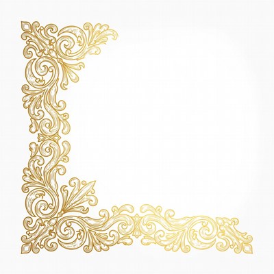 Gold Ornate Corner Border