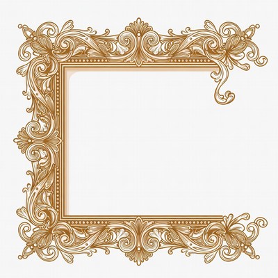 Ornate Gold Ornamental Picture Frame