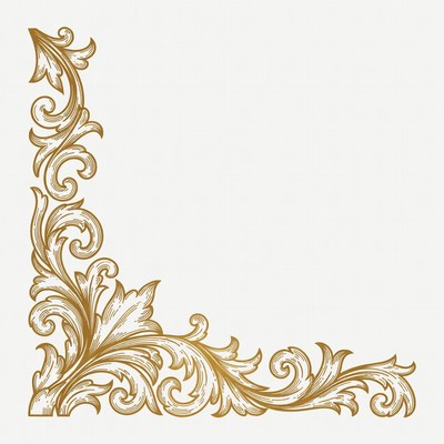 Golden Ornate Corner Design