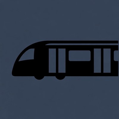 Black Silhouette Train Icon