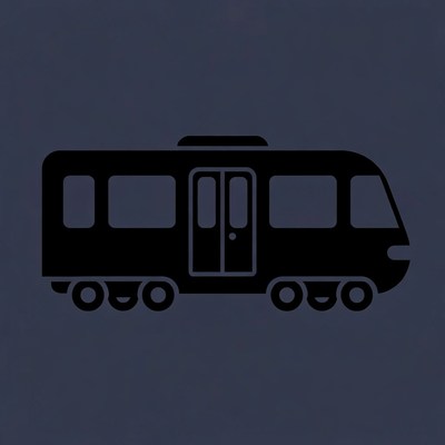 Black RV Camper Icon