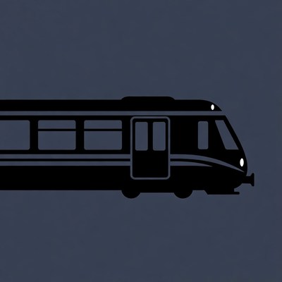Black silhouette train illustration