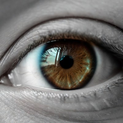 Close-up of hazel eye