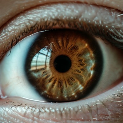 Close-up of hazel eye