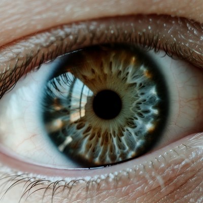 Close-up of hazel eye