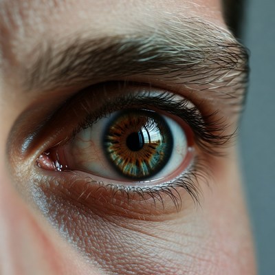 Close-up of hazel eye