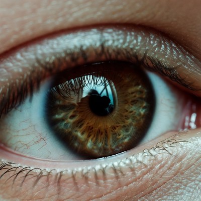 Close-up of hazel eye