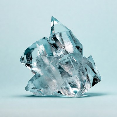 Clear quartz crystal cluster