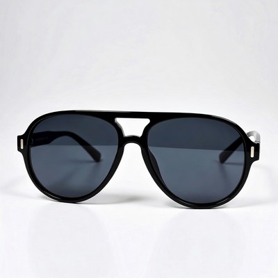 Black aviator sunglasses isolated