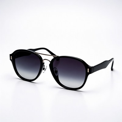 Black aviator gradient sunglasses