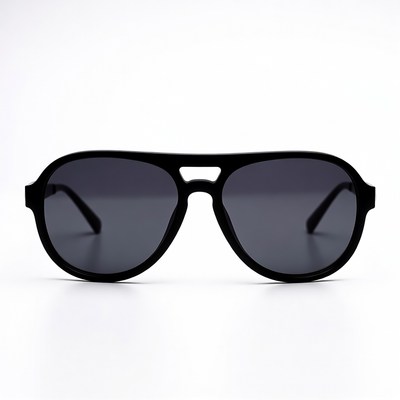 Black aviator sunglasses isolated