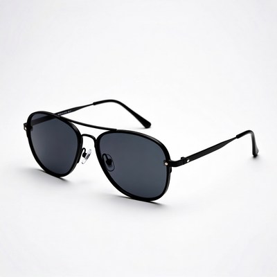 Black aviator sunglasses isolated