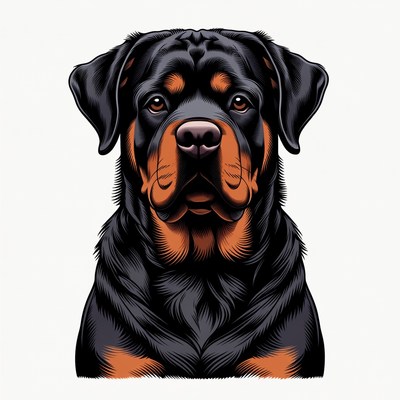 Rottweiler dog portrait