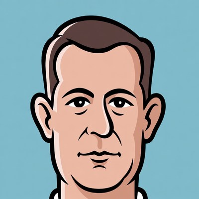 Cartoon man portrait