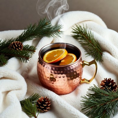 Hot Toddy with Oranges and Pine