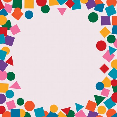 Colorful Shapes Border Frame