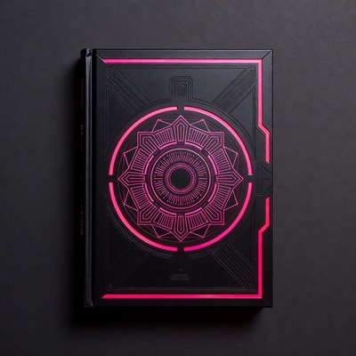 Black Book with Neon Pink Mandala