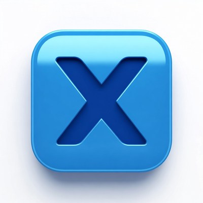 Shiny Blue X Icon