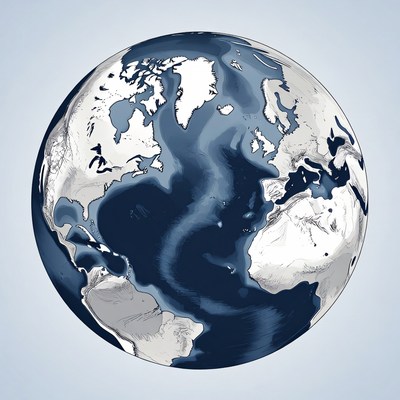 Illustrated Earth Globe