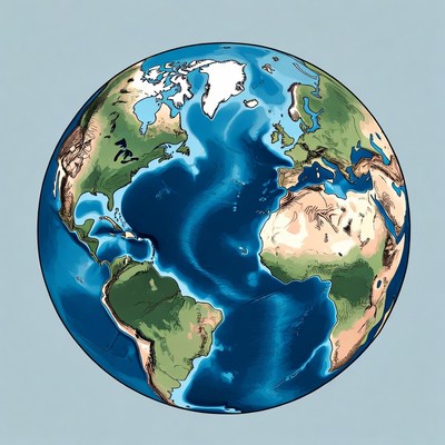 Earth Globe Illustration