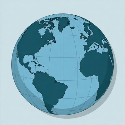 Illustrated Earth Globe