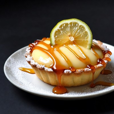 Lemon Tart with Lime Drizzle