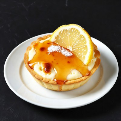 Lemon Tart with Lemon Slice