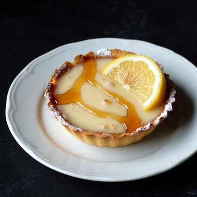 Lemon Tart with Honey Drizzle