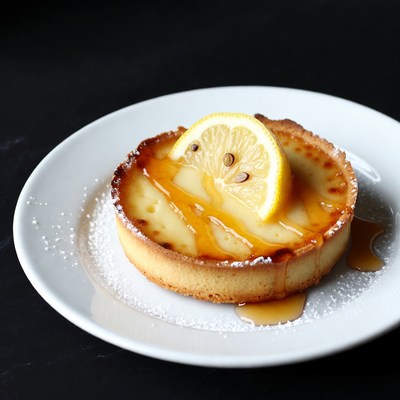 Lemon Tart with Lemon Slice