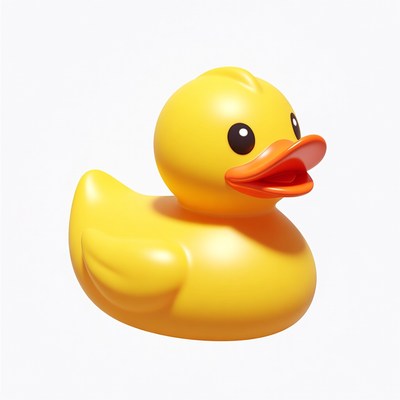 Yellow rubber duck toy