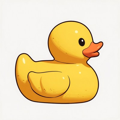 Yellow rubber duck toy