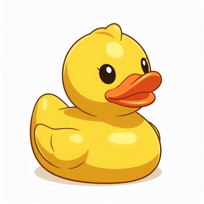 Cute yellow rubber duck