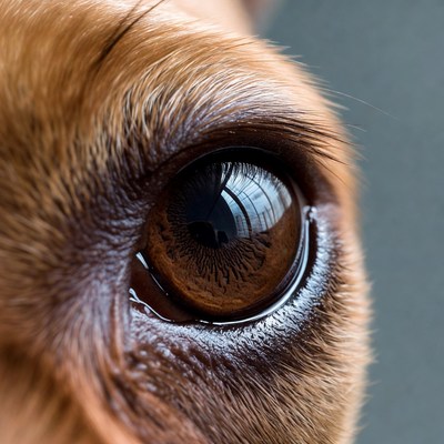 Close-up of Dog's Brown Eye