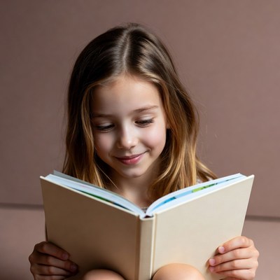 Girl reading book