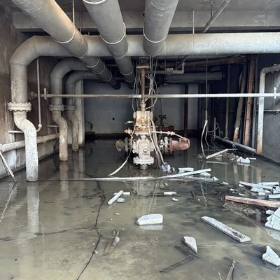 Flooded Industrial Pipe Room