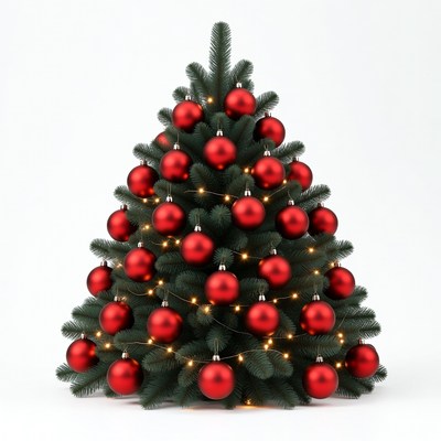 Red Ornament Christmas Tree