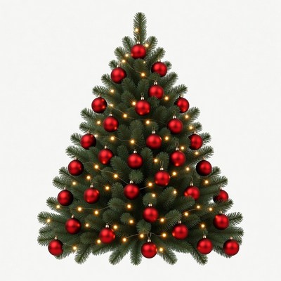 Red Ornament Christmas Tree