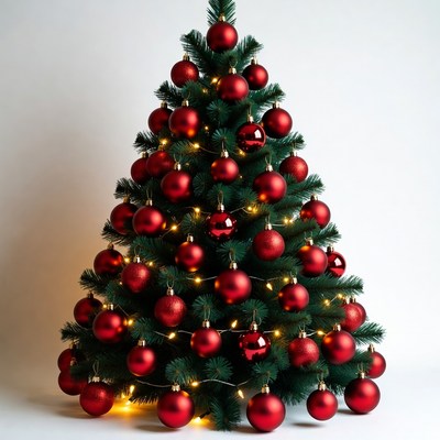 Red Ornament Christmas Tree