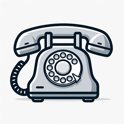 Vintage Rotary Phone Illustration