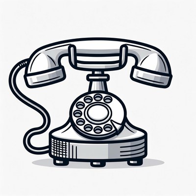Vintage Rotary Phone Illustration