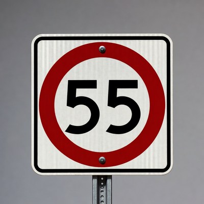 55 Speed Limit Sign