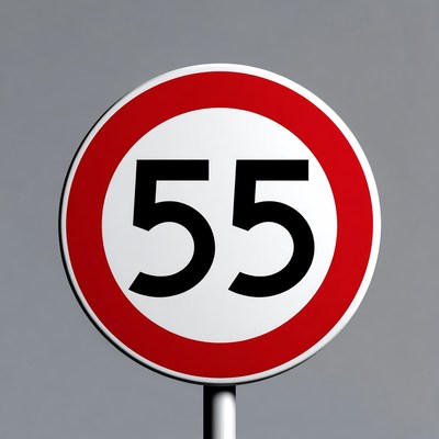 55 km/h Speed Limit Sign