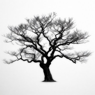 Black Silhouette of Bare Tree