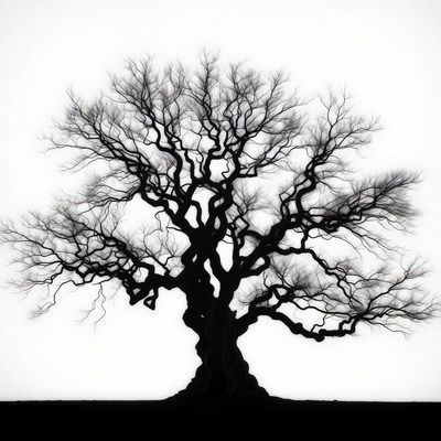 Black Silhouette of Bare Tree
