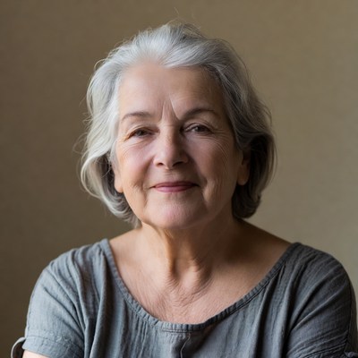 Elderly woman smiling portrait