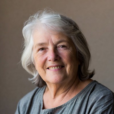 Elderly woman smiling portrait