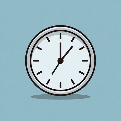 Simple Clock Showing 10:00