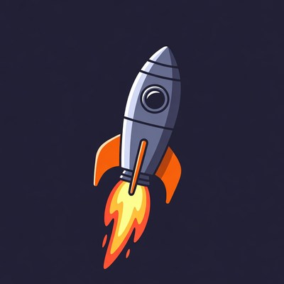 Rocket launching with flames