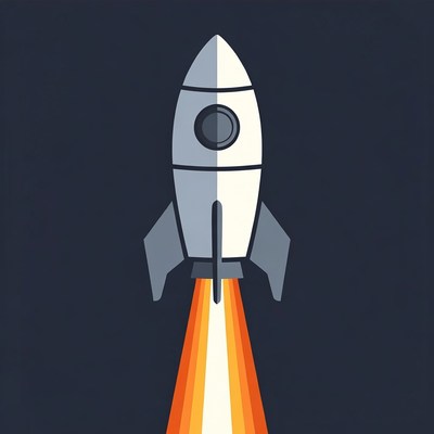 Rocket launching upwards